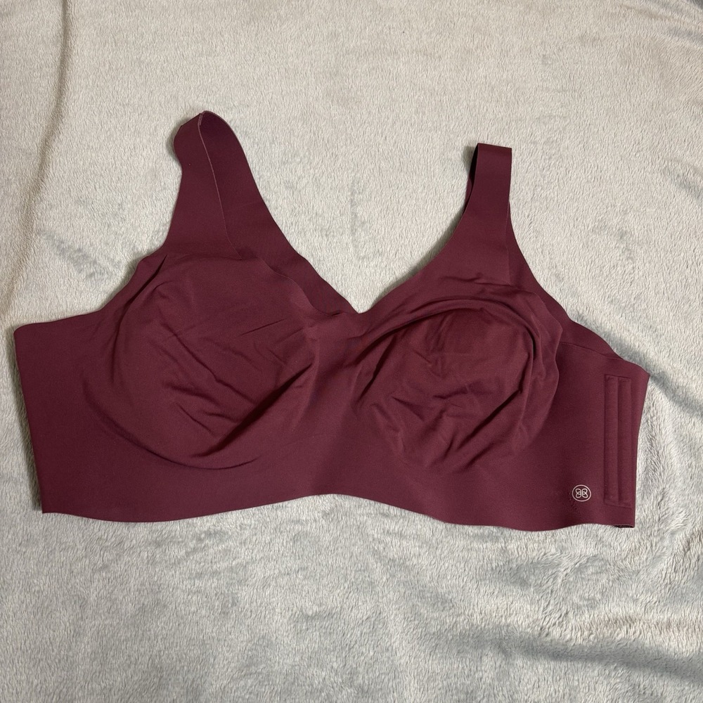 Honeylove Crossover Bra Burgundy Wine Wireless Seamless Plus Size 3X